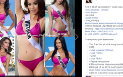 Phạm Hương dẫn đầu top Miss Bikini