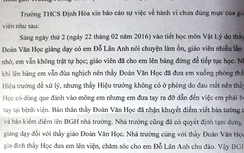 Tạm dừng giảng dạy đối với thầy giáo đánh gãy tay học sinh