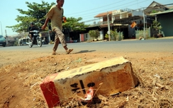 Cọc lý trình trên Quốc lộ 20 thiết kế không có cốt thép