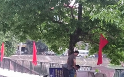 Bé sơ sinh bị nhét giẻ vào miệng, vứt ở ghế đá ven hồ