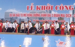 Khởi công mở rộng 5,5km đường Vành đai 3 Hà Nội