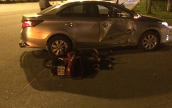 Tông vào ôtô đang rẽ, người đàn ông nhập viện