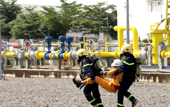 PV Gas diễn tập PCCC và ứng cứu sự cố tràn đổ hóa chất