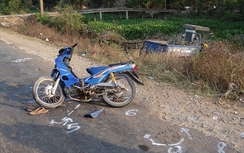 Mô tô đụng xe ba bánh, 1 người tử vong tại bệnh viện