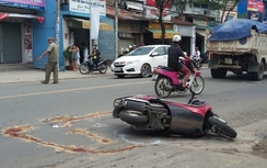 Ngã ra đường, người phụ nữ bị xe ben cán tử vong