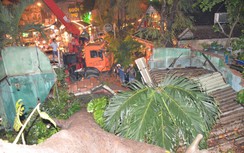 Cây cổ thụ đè bẹp 4 căn nhà, hơn chục người thoát chết