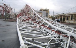 Hà Tĩnh: Tháp truyền hình cao 100m đổ sập trước bão số 10