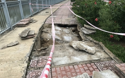 Vỉa hè sụp lún, hở hàm ếch ven kênh Nhiêu Lộc – Thị Nghè