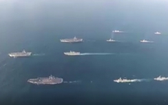 Video: 3 tàu sân bay Mỹ cùng tập trận ở Tây Thái Bình Dương