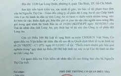 Khởi tố vụ án hình sự tại Cục Thi hành án Long An