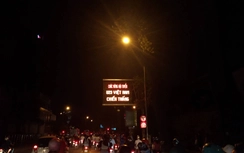 Bảng thông tin điện tử chúc mừng chiến thắng của U23 Việt Nam