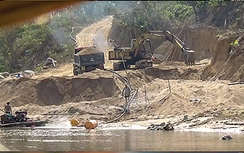 Cát tặc rút ruột sông Krông Nô qua Đắk Lắk, Lâm Đồng