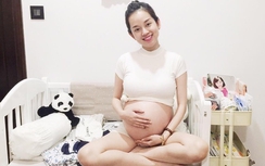 Ly Kute vạch áo khoe bụng bầu "vượt mặt" trước ngày sinh