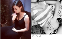 Hồng Quế hạnh phúc lộ diện, khoe bụng bầu sau ồn ào