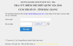 ĐH Kinh tế Quốc dân công bố điểm thi THPT Quốc gia 2016