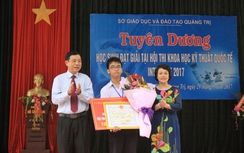 Tuyên dương nam sinh "cánh tay rô-bốt" đạt giải quốc tế