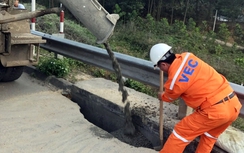 Khắc phục xong điểm xói lở trên cao tốc Nội Bài – Lào Cai