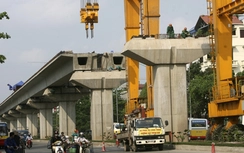 Tiến độ các nhà ga đường sắt Cát Linh-Hà Đông tiếp tục chậm