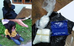 Cận cảnh bắt "mỹ nữ" vận chuyển 200 viên hồng phiến