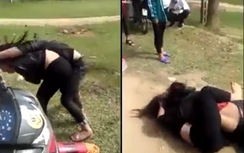 2 nữ sinh "quyết chiến", nhiều học sinh khác chỉ nhìn và quay clip