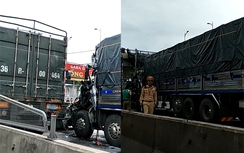 Phá cabin cứu tài xế mắc kẹt sau TNGT liên hoàn trên QL1