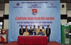 Thanh niên chung tay tuyên truyền ATGT đường sắt