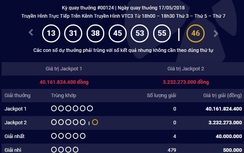 Kết quả xổ số Vietlott 17/5/2018: Ai là chủ nhân hơn 40 tỷ đồng?