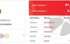 Xổ số Vietlott 23/10/2018: Ai trúng giải “khủng” hơn 91 tỷ đồng?