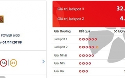 Kết quả xổ số Vietlott 1/11/2018: Gần 33 tỷ đồng có tìm được chủ?