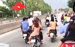 Phạt nguội 6 triệu nhóm rước dâu "đầu trần", dàn hàng ngang trên QL1A