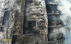 Thảm cảnh tan hoang tại sân bay quốc tế miền đông Ukraine