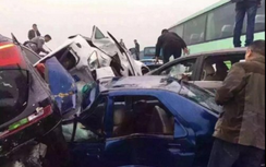Tai nạn liên hoàn ở Trung Quốc, hàng chục người thương vong