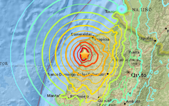 Động đất cực mạnh, rung chuyển Ecuador