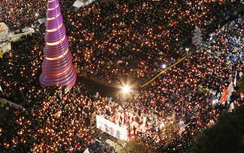 Hôm nay nổ ra biểu tình quy mô lớn phản đối Tổng thống Park