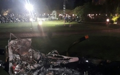 Trực thăng chở cô dâu gặp nạn, cháy ngùn ngụt trước mặt quan khách