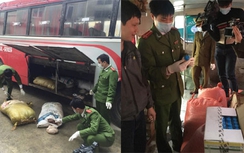 Bắt giữ xe khách chở 1,5 tấn bì lợn thối kèm thuốc trừ sâu