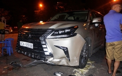 Tin mới vụ xe Lexus 570 đâm liên hoàn 5 xe máy trong đêm