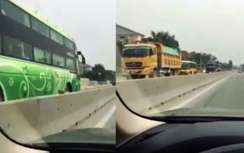 Đề nghị xử lý xe ô tô khách đi ngược chiều trên QL1A