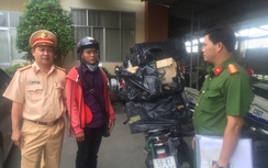 CSGT truy đuổi, quyết bắt "nài" vận chuyển thuốc lá lậu