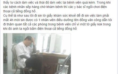 Kỷ luật nam điều dưỡng "nghịch điện thoại" trong giờ làm việc