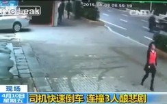 Lùi xe bất cẩn, tài xế đè bẹp 3 người đi bộ