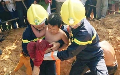 Khoan bê tông giải cứu cháu bé lọt dưới hố sâu