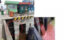 Clip cống xả thải nghi của Formosa được quay ở cảng Tiên Sa