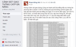 Đà Nẵng công khai hơn 6.500 xe vi phạm giao thông lên Facebook