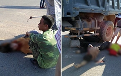 Thái Nguyên: Xe máy chở 3 bị cuốn vào gầm xe tải