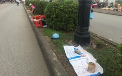 Muôn kiểu "xí chỗ" bán hàng tại đền Trần