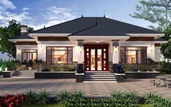 Nhà mái Nhật 3 phòng ngủ có không gian sống sang như biệt thự