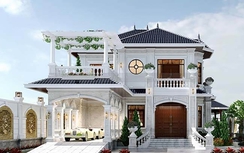Biệt thự 2 tầng mái Nhật hài hòa với thiên nhiên