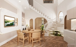 Nhà 2 tầng mái dốc nhỏ xinh ở 'ốc đảo' Cù Lao Dung thu hút mọi ánh nhìn