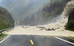 Khánh Hoà: Đèo Khánh Lê sạt lở nghiêm trọng